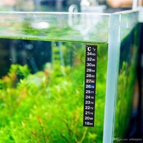 Aquarium Fish Tank Thermometer Temperature Sticker Reptile Temperature Gauge Digital Submersible Dual Scale Stick-on