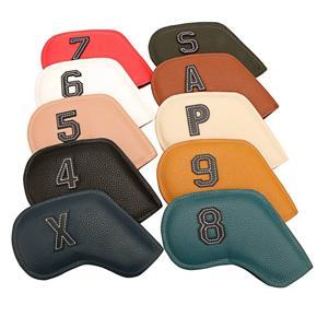 Golf Iron Head Cover Iron Head Cover Wedge Cover/Golf Club Covers PU Leather Waterproof Number 4/5/6/7/8/9/P/S/A/X