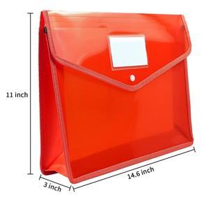 XHHDQES 10-Pack Plastic Folder Legal Size Expandable Document Folder with Snap Closure, B4 Extended Document Envelope Pocket