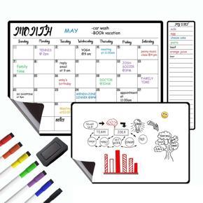 XHHDQES 3Pcs Weekly Planner Bundle Magnetic Whiteboard Planner Dry Erase Set
