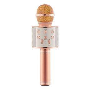 Handheld Wireless Bluetooth Microphone KTV Karaoke Microphone with Speaker - rose gold