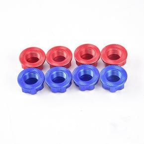 XHHDQES 8PCS Aluminum 17mm Hex Wheel Nuts Dustproof Anti-Skid Non-Slip for Traxxas X-Maxx Summit E-Revo ARRMA 1/8 RC Car,Red