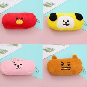 BTS and BT21 Pencil Case Cartoon BTS Pen Bag Box Kids Gift Cosmetic Stationery Pouch School Supplies-1pcs