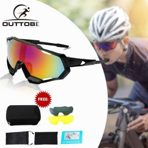 Outtobe Cycling Glasses Men Women Sunglasses Outdoor Sports Glasses UV400 Lightweight Clean Vision Sunglasses Mountain Bike Bicycle Riding Protection Goggle with Free Non-slip Glasses Cover
