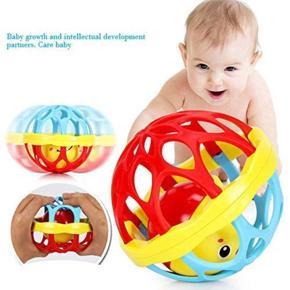 Bell Ball, Safe Elastic Plastic, Musical Instrument, Sound Cog Rattle, Educational Baby Play, Interactive Bathing Suit - multicolor