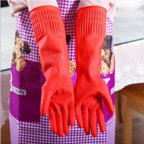 Kitchen Hand Gloves Pvc - 1Pair Red Color