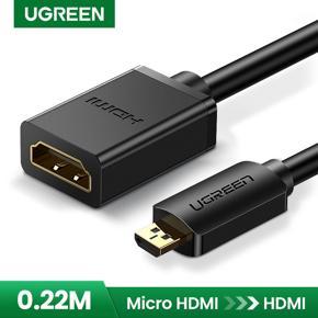 Ugreen Micro HDMI Adapter HD4K Micro Mini HDMI Male to HDMI Female Cable Connector Converter for Raspberry Pi 4 GoPro HDMI Micro