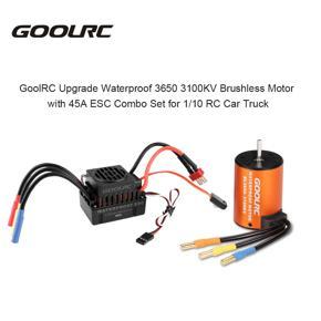 GoolRC Upgrade Waterproof 3650 3100KV Brushless Motor with 45A ESC Combo Set for 1/10 RC Car Truck