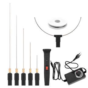 GMTOP 24W Handheld Electric Foam Cutter Kit with 5 Straight Tips & 1 Arch Tip Adjustable Temperature Portable Foam Cutting Pen Hot Wire Cutter Styrofoam Cutting Tool Engraver
