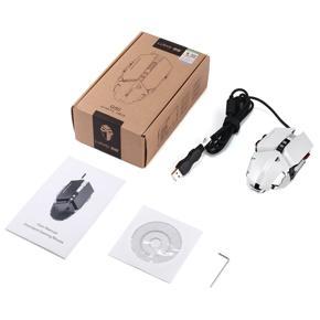 G50 Full Speed Photoelectric braided Wired Gaming Mouse With 4000DPI - white