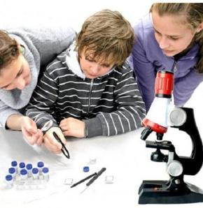 100X 400X 1200X Children Microscope Set Science Educational