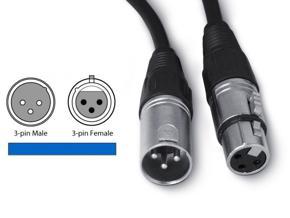 3 Pin XLR Microphone Cable Male To Female