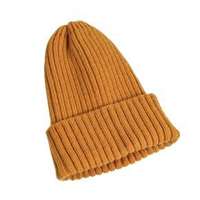 Winter Hat All-match Solid Color Ribbed Beanie