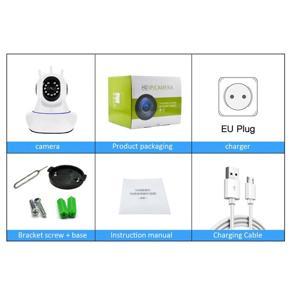 Wireless Webcam Surveillance Camera Baby Pet Home Security Wifi Camera - white EU plug 1080P