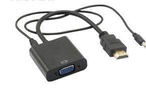 HDMI to VGA Adapter Converter with Sound Cable **BLACK OR WHITE**