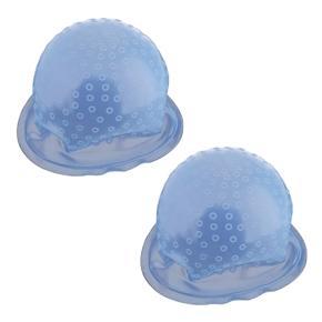 ARELENE 2X Reusable Salon Highlighting Dye Hair Coloring Frosting Cap with Metal Hook Blue