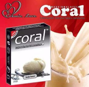 Coral - Vanilla Flavors 1pack 3 Condom