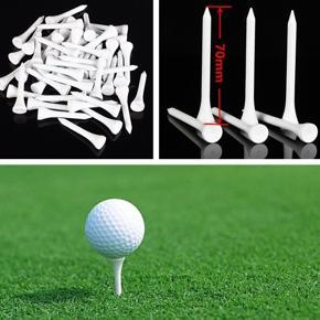 50PCS Golf Tee Wood Pegs 4 Sizes (42 / 53 / 70 / 83mm Long) Golfer Golfing Club - 42mm