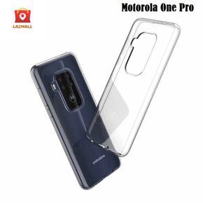 Motorola One Pro Case Crystal Clear Gel TPU Silicone Slim Soft Flexible Shockproof Design Back Phone Cover-Transparent