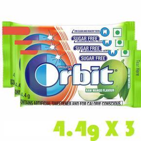 Orbit Raw Mango Flavour Sugar free chewing gum 4.4G X 3