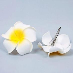 Plumeria Flower Hairpins /Kathgolap hair clips /Hawaiian Wedding Bag Flower Hat Bridal Hair Clip - 2 Pcs