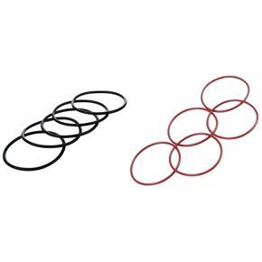 BRADOO- 15 Pcs O Ring Seal:10 Pcs Brick Red 55 X 60 X 2.5mm & 5 Pcs Black 66 X 60 X 3mm