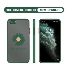 Hontinga for OPPO A71 Case Daisy Flower Cover Camera Shockproof Protection Case Edge Frosted Transparent Phone Cover