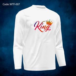 NEW KING white long Sleeve T-Shirt For Men