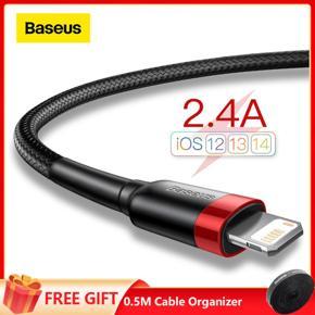 Baseus USB Cable for iP 12 13 Pro Max Xs X 8 Plus Cable 2.4A Fast Charging Cable for iP 13 SE Charger Cable USB Data Line