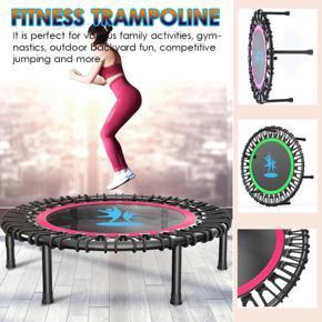 200KG 40" Trampoline Rebounder Adult / Kids Jump Bed Fitness Training Workout Exercise Home Gym Tool - Pink