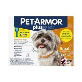PetArmor Plus for Small Dogs 5-22 lbs, Flea and Tick Protection for Dogs, 6-Month Supply