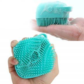 Soft Silicon Rectangular Bath Brush. Multi Color. Silicone Massage Bath/head massage Brush Bubbles Bath Brush Bubble Fast Foaming Shower