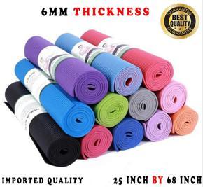 Yoga mat 6mm, gym exercise mat,  Thick 6 Feet Length 2 Feet Width High Quality Yoga Mat Antislip gym mat, exericse mat 6mm