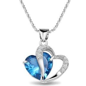 Blue stone Heart Shaped Necklace