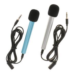 2xHandheld Mic Portable Mini 3.5mm Stereo Studio Speech Mic Audio Microphone