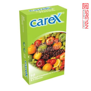 Carex Assorted Flavours Condoms - 10's Pack