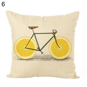 Fruit Bike/Bus Printed Cushion Cover Pillow Case Home Cafe Sofa Bed Car Decor