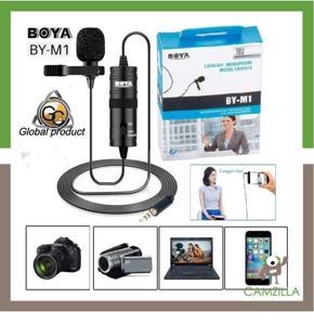 BOYA BY-M1 Omni Directional Clip-On Mic - Lavalier Microphone (3.5mm Audio) Noise Cancellation for Live Video