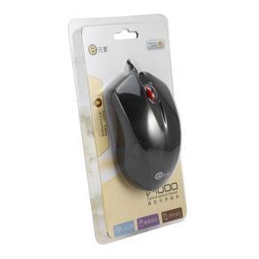 Fashion USB Wired Mouse Optical Ergonomic Mouse for Home Office Internet Bar - black