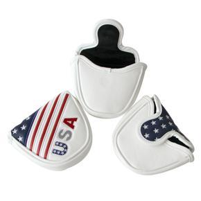 Golf semicircle cover-1 * Golf putter cover-white/blue