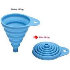 MM Folding And Space Saving Easy To Store Silicone Funnel For Kitchen