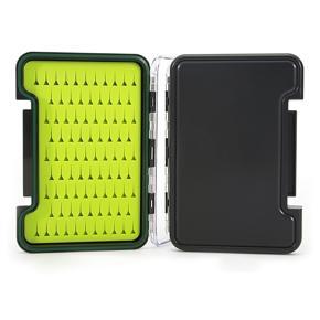 Fly Fishing Box Easy-Grip Silicone Insert Tackle Boxes Side Clear Lid Fly Box Fishing Tackle Accessories B