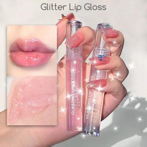 Lip Plumping Lipstick With Fine Glitter Mirror Gloss Lipstick Lip Gloss Lip Moisturizing Transparent Lips Oil Reduce Lip Lines