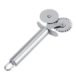 Pizza Cutter Stainless Steel Round and jig jag Shape Double Knife