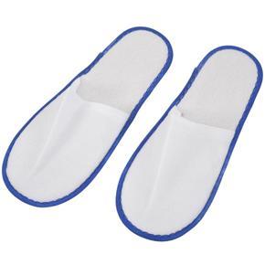 XHHDQES 40 Pairs Of White Towelling Hotel Disposable Slippers Terry Spa Guest Shoes Blue