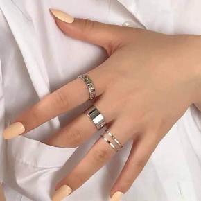 3 Pcs Adjustable Finger Rings Set for Girls Simple Fashion - Finger Ring for Women New Collection - Finger Rings for Girls Simple Fashion