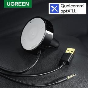 UGREEN Bluetooth 5.0 Car Kit Receiver aptX LL Wireless 3.5 AUX Adapter for Car Speaker USB Bluetooth 3.5mm Jack Audio Receiver