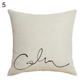 Letters Cotton Linen Throw Pillow Case Cushion Cover Sofa Bed Car Office Decor