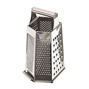 6 Sides Vegetable Grater Stainless Steel Box Grater - 1 Piece Silver Color