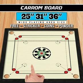 3 sizes Wooden Carrom Board with Coins and Striker